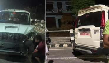 गोदावरीका मेयर भट्टको सरकारी गाडी दुर्घटना, मापसे गरेको पुष्टि भएपछि प्रहरी नियन्त्रणमा