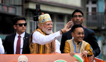 भारतीय प्रधानमन्त्री मोदी सिक्किमको गान्तोकमा