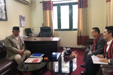 भीष्मराज आङ्देम्बे र चिनियाँ राजदूत चाङ माओमिङबिच भेटवार्ता