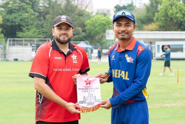चारदेशीय टी–२० शृङ्खला : हङकङसँगको खेलमा पहिले बलिङ गर्दै नेपाल