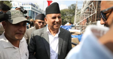 कांग्रेस महाधिवेशनमा सहभागी हुन एमाले महासचिव शंकर पोखरेल खुलामञ्चमा