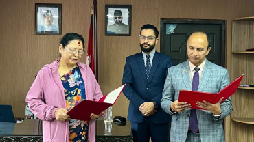 विश्वविद्यालय अनुदान आयोगका नवनियुक्त अध्यक्ष केसी र सचिव श्रेष्ठद्वारा पद तथा गोपनीयताको शपथ ग्रहण