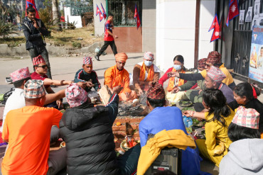 जेन-जी शहीदको आत्मा शान्तिको लागि संसद भवन अगाडि हवन