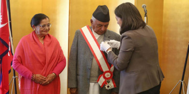 जापान सरकारबाट रामचन्द्र पौडेल सम्मानित