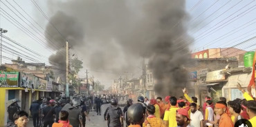 सिमरामा कर्फ्यु उल्लंघनपछि अश्रुग्यास र हवाई फायर, चार प्रहरी घाइते 