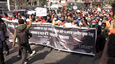 थापाथलीका सुकुम्वासीहरू आन्दोलित 