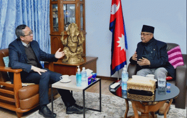 एमाले अध्यक्ष ओली र चिनियाँ राजदूतबीच भेटवार्ता