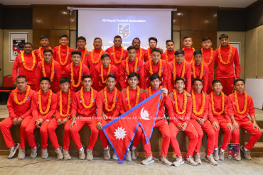 नेपाली यू-१७ फुटबल टोलीको बिदाइ