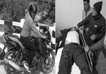 मोटरसाइकल दुर्घटना हुँदा चालकको मृत्यु