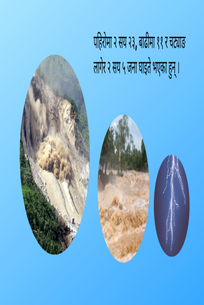बाढीपहिरो र चट्याङबाट ४०१ जनाको मृत्यु, ४३९ जना घाइते