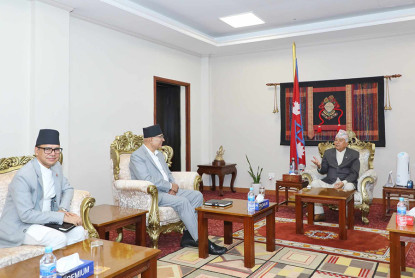 राष्ट्रपतिलाई अर्थमन्त्रीद्वारा बजेटबारे ब्रिफिङ