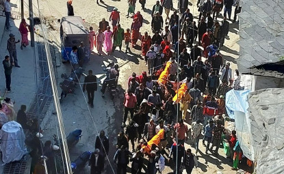 जीप दुर्घटनाका मृतकको सामूहिक अन्त्येष्टि