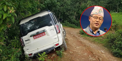 काँग्रेस उपसभापति गुरुङ ठूलो सडक दुर्घटनाबाट जोगिए !