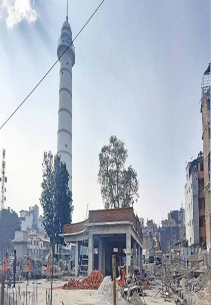 वर्ष दिनअघि उद्घाटन गरेको धरहरा अझै सम्पन्न भएन