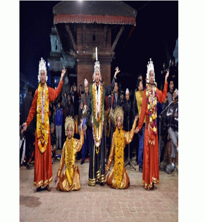 कात्तिक नाचअन्तर्गत आज चौथो दिन युद्धकला मञ्चन हुने
