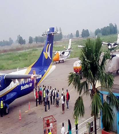 काठमाडौंबाट पोखरा उडेको बुद्ध एयरको जहाज पुनः काठमाडौंनै फर्कियो