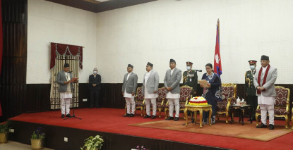 नवनिर्वाचित सभामुख घिमिरेले लिए शपथ 