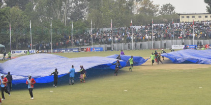वर्षाले नेपाल र कुवेतको खेल अवरुद्ध