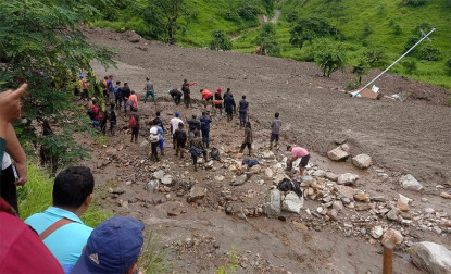 धार्चे पहिरोः पहिरोमा बेपत्ता एक जनाको शव सातदिनपछि फेला
