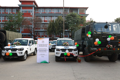 निर्वाचनका लागि भारतद्वारा नेपाललाई थप २२३ वटा  गाडि  हस्तान्तरण