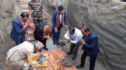 त्रिभुवन विमानस्थलमा आन्तरिक तर्फको आगमन टर्मिनल भवन शिलान्यास