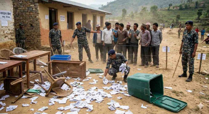 दोलखाको मालु मतदान केन्द्रमा विवादपछि मतदान रोकियो