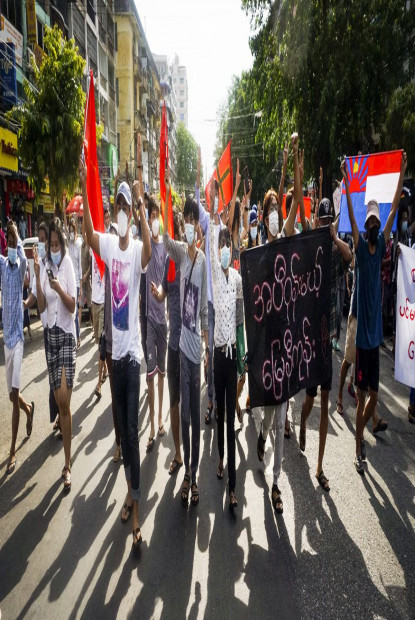 म्यान्मारमा थप ६ सय ३८ जना गिरफ्तार