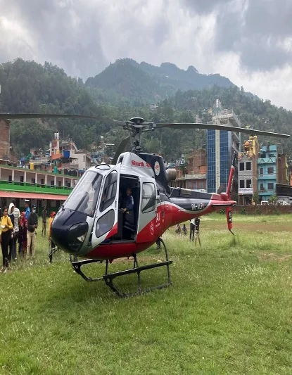 मुक्तिनाथ दर्शनका लागि उडेको हेलिकप्टर आकस्मिक अवतरण