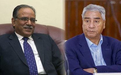 प्रधानमन्त्रीमा आफूलाई समर्थन गर्न देउवासँग प्रचण्डको आग्रह