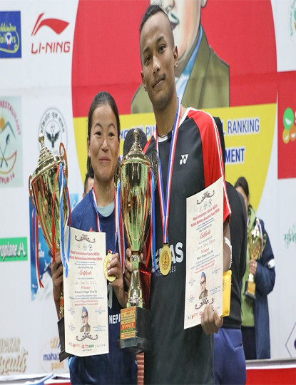 प्रिन्सले लगातार जिते पुष्पलाल स्मृति ब्याडमिन्टनको उपाधि