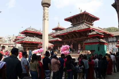 तलेजु भवानी मन्दिरमा भक्तजनको भीड