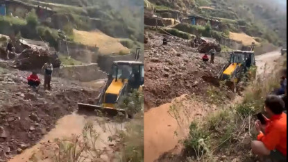 मध्यपहाडी लोकमार्ग अवरुद्धः हावाहुरी र असिनाले यात्रु अलपत्र