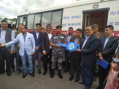 विपद्‌मा प्रयोग हुने सवारी साधन सशस्त्र प्रहरीलाई हस्तान्तरण