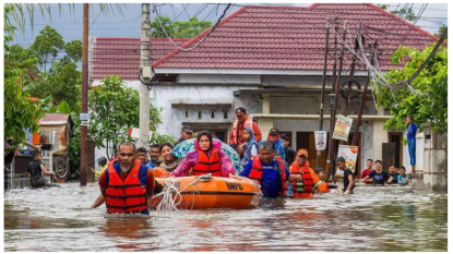 उग्र वर्षा र तूफानले तीन देशमा ठूलो क्षति