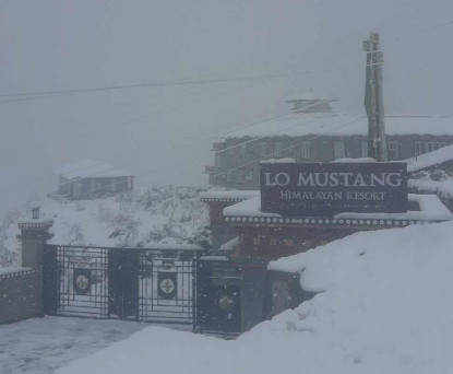 मुस्ताङमा भारी हिमपात (फोटो फिचर)