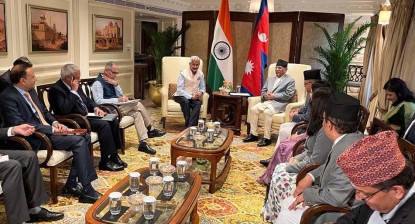 दिल्लीमा प्रधानमन्त्री प्रचण्डले भेटे भारतिय विदेशमन्त्री जयशंकरलाई, के के भयो कुराकानी ?