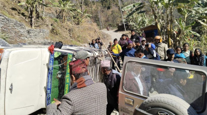 म्याग्दीमा बोलेरो पल्टियो, १ जनाको मृत्यु