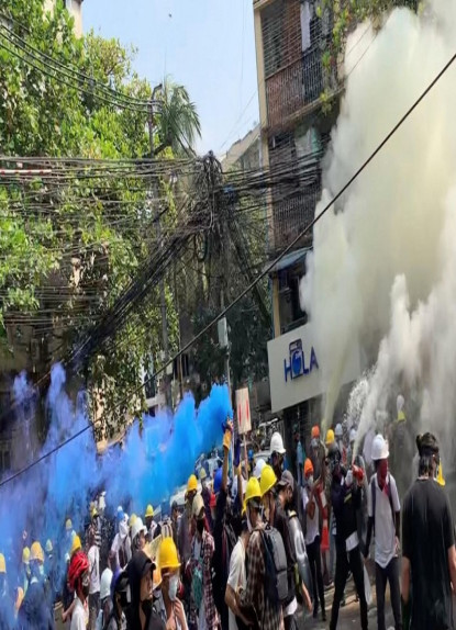 म्यान्मारमा सेनाको गोली लागेर ६ जनाको मृत्यु