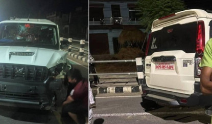 गोदावरीका मेयर भट्टको सरकारी गाडी दुर्घटना, मापसे गरेको पुष्टि भएपछि प्रहरी नियन्त्रणमा