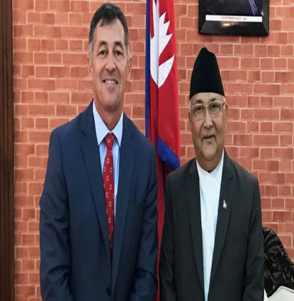 एमाले अध्यक्ष ओली र अमेरिकी राजदूत बेरीबीच भेटवार्ता
