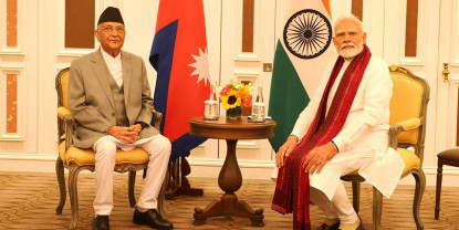 ओलीसँगको भेटपछि नेपाली भाषामै मोदीले भने,‘भेटघाट फलदायी रह्यो’