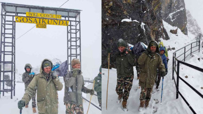 गोसाईंकुण्ड भ्रमणमा रहेका थाइ नागरिकको सेनाद्वारा उद्धार