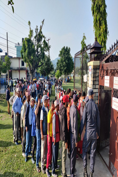 दिउँसो २ बजेसम्म देशभर ४१ प्रतिशत खस्यो