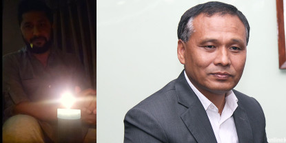 कुलमान हटाएको विरोधमा रवि लामिछानेको फेसबुक लाइभ, बत्ति निभाए, क्याण्डल बालेर मौन बसे 