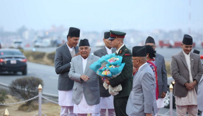 राष्ट्रपति पौडेल स्वदेश फिर्ता