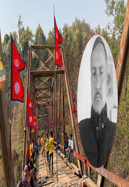 कैलालीमा काठे पुलबाट खसेर एक जना शिक्षकको ज्यान गयो