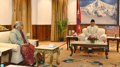 प्रधानमन्त्री र राष्ट्रपतिबीच भेटवार्ता