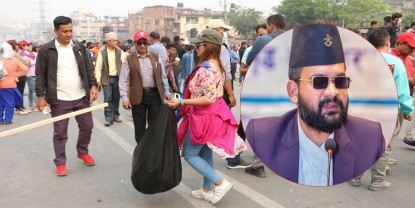 कार्यक्रम स्थल सरसफाइ गरेकोमा बालेनले दिए राप्रपालाई धन्यवाद