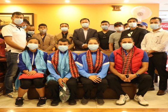 लोकतान्त्रिक खेलकुद संघले गर्याे पारा तेक्वान्दो टोलीको बिदाई