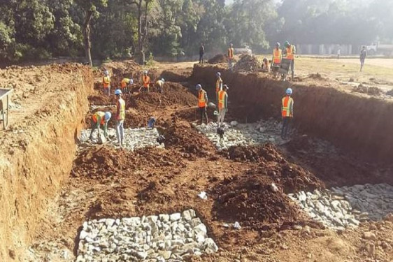 गोदावरीमा बन्ने अन्तर्राष्ट्रिय खेलकुद भवन निर्माणको काम अघि बढ्यो